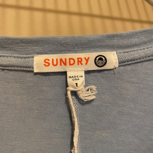 Sundry T-Shirt Dress with Adjustable Side Cinch - Picture 2 of 3